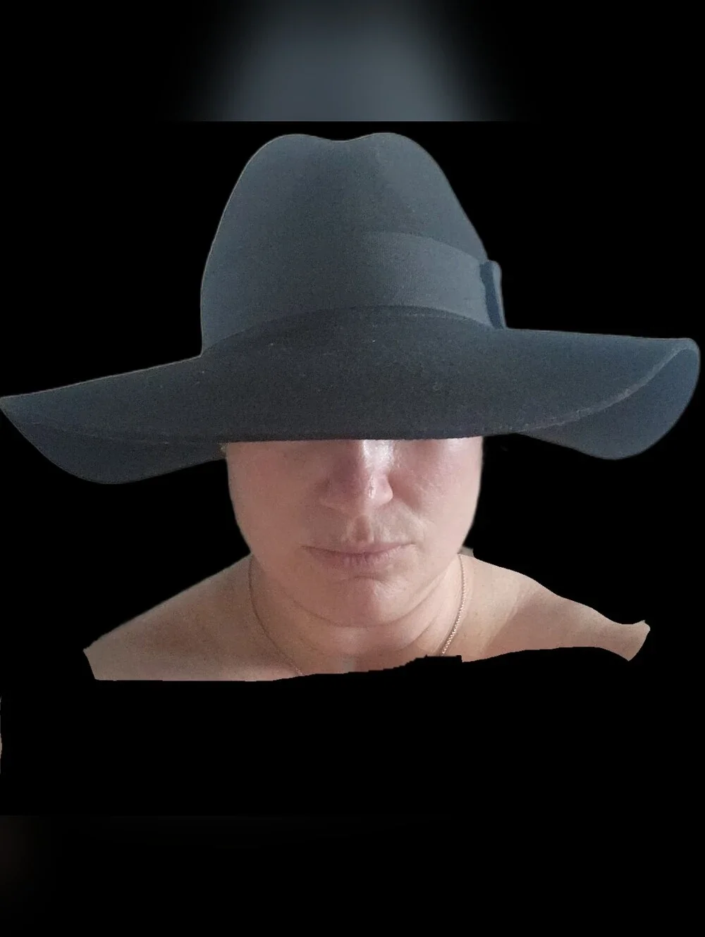 Brixton 100% Wool Black Wide Brim Floppy Fedora Hat Classic Rancher Boho Western